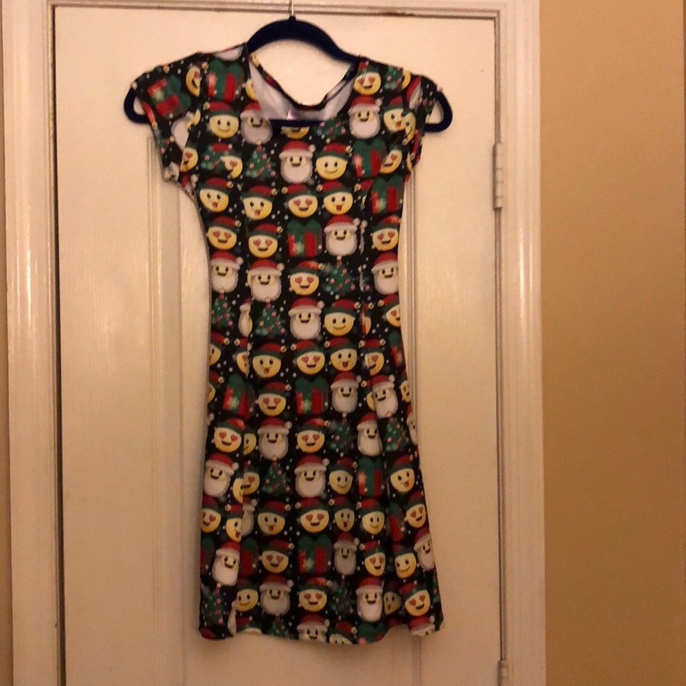 Justice Christmas emoji dress 14